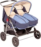 Zekiwa 173/002-4 - Zwillingskinderwagen, Design taubenblau