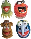 The Muppets Group Overhead Latex Costume Masks Set of 4