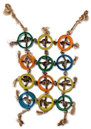 Planet Pleasures Bamboozler Climbing Net 27in x 14in Large Bird Toy