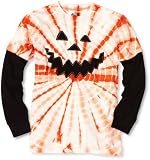 Wes and Willy Boys 2-7 Tie Dye Jack O'Lantern Twofer Tee