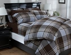 Pinzon 160-Gram Yarn-Dyed Flannel King Duvet Cover, Hyde Park