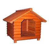 Pet Supplies : Merry Pet The Log Home Wood Pet House, Medium