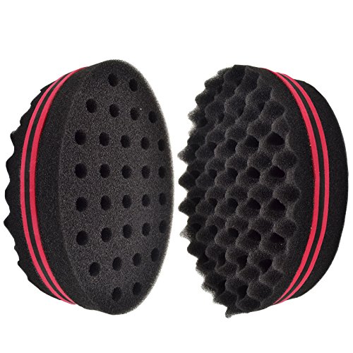 New oval double side two in one magic twist hair sponge afro brai…