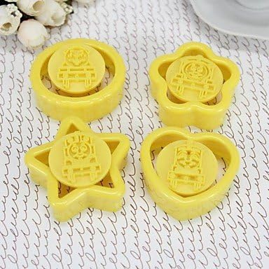 GONGXI High QualiGONGXI Plastic Material 8PCS/Set Bakeware Cookie Cutter Cartoon Small Train Mold