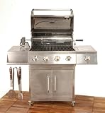 Review Direct Designs BBQ00004 / Range 4 Burner Gas Grill with Hob - stainless steel