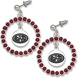 LogoArt San Francisco 49ers Crystal Logo Earrings