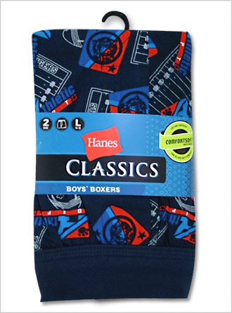 Buy Hanes Boys 2 Pr Classics ComfortSoft Woven Boxer Asst