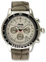 Jeep Gents JP72/A Chronograph Watch with Brown Leather Strap and White Dial