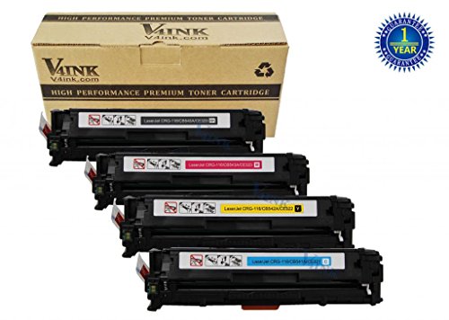 4 Pack V4INK ® New Compatible CB540A CB541A CB542A CB543A 125A Toner Cartridge-(1Black,1Cyan,1Magenta,1Yellow) for Color LaserJet CP1215 CP1515n CP1518ni