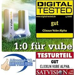 CLIXXUN VUBE ALPHA AKTIVE DVB-T DESIGN ANTENNE IN SILBER ! KLASSE ANTENNE, TESTSIEGER