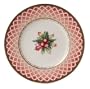 Fitz & Floyd Winter Holiday Rose Wreath Salad Plate