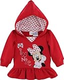 Disney Mickey Mouse Clubhouse Minnie Mouse "Minnie" Red Infant Girls Hoodie Sweatshirt Shirt Top Size 12M-24M
