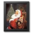 St Nick Santa Clause Christmas Cat And Dog Picture Framed Art Print