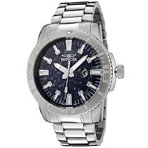 Invicta Men's 0105 II Collection Stainless Steel Azurite Stone Dial Watch