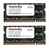 Komputerbay 2GB (2x1GB) DDR SODIMM (200 pin) 333Mhz DDR333 PC2700 FOR Apple Mac Memory PowerBook G4 1.67GHz 17-inch SuperDrive (M9689LL/A) 120 2 GB (2x1GB)