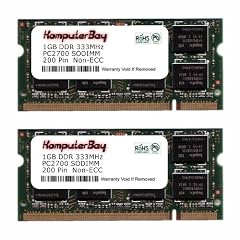KOMPUTERBAY 2GB (2x1GB) DDR SODIMM (200 pin) 333Mhz DDR333 PC2700 LAPTOP Speicher