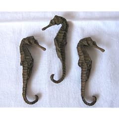 3 SEEPFERDCHEN ca. 9cm Gie�harz - wie echt