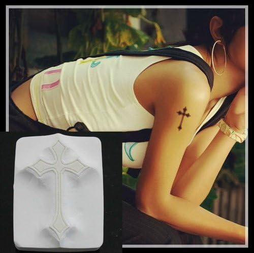 Cross Style Arm Temporary Tattoo Sticker Stamp Kit ZX-027