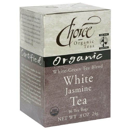 Grocery: Choice Organic White Jasmine Tea, 16 Count Box Pack of 6