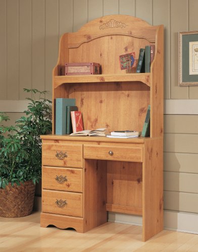 Mountain Pine Student Desk with Hutch in Pine - New Visions by Lane