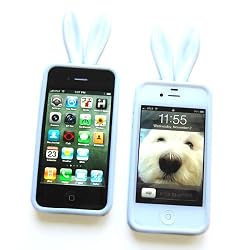 Bunny Crystal Skin Case for Apple iPhone 4 & 4S, Shiny White
