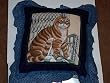 Regal Gold Tiger Cat 16" Zippered Throw Pillow