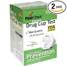 Buy First Check Home Drug Cup Test, Marijuana, 1 Test (Pack of 2) by First Check