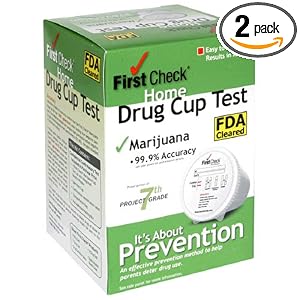 Buy First Check Home Drug Cup Test, Marijuana, 1 Test (Pack of 2) by First Check