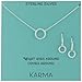 Amazon Collection Sterling Silver Open Circle Necklace and Earrings Jewelry Set
