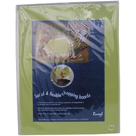 H & L Russel Ltd Flexible Chopping Boards, Set of 4, Colour Coded, 38 x 29 x 0.1 Centimetres