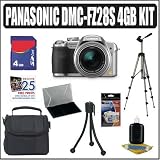 Panasonic DMC-FZ28S 10MP Digital Camera (Silver) + 4GB Accessory Kit