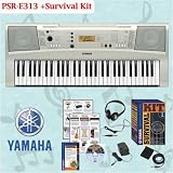 Yamaha PSRE313 61 Key Portable Personal Keyboard Package
