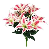20" Elegant Casablanca Lilies Wedding Bush Ruby 43