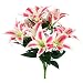 20" Elegant Casablanca Lilies Wedding Bush Ruby 43