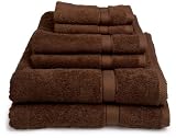 Pike Street 725-Gram 100-Percent Egyptian Cotton 6-Piece Towel Set, Cocoa