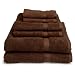 Pike Street 100% Egyptian Cotton 725-Gram 6-Piece Towel Set, Cocoa