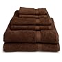 Pike Street 725-Gram 100-Percent Egyptian Cotton 6-Piece Towel Set, Cocoa