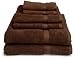 Pike Street 100% Egyptian Cotton 725-Gram 6-Piece Towel Set, Cocoa