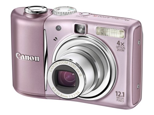 Canon PowerShot A1100 IS Digital Camera -Pink (12.1 MP, 4x Optical Zoom) 2.5 inch LCD