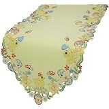 Xia Home Fashions Spring Baby Chicks Easter Table Runner, 15 by 54-Inch