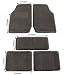 Eurow Gray Premium Plush Pile Carpet Floor Mat - 5 Piece