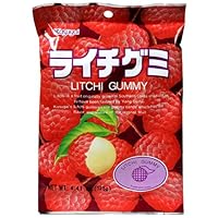 Kasugai Japanese Gummy Candy, LITCHI Flavor, 4.41-Ounce Bags (Pack of 12)