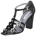 Via Spiga Women's Bitten City Sandal,Black Patent,8 M US