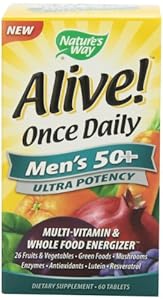Nature's Way Alive Once Daily Men's 50+ Multi Ultra Potency, Tablets, 60-Count