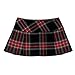 Womens Black/Red Plaid 13