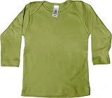 Infant Baby Rib Long Sleeve Lap Tee, Olive, 12-18