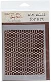 Stampers Anonymous Wendy Vecchi Studio Stencil Collection, 6.5-Inch by 4.5-Inch, Honeycomb