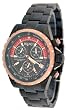 Bianci Professional Commando Series All Black IP Swiss Movement Military Style Chrongraph Watch Model 1879M2