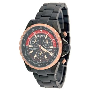 Bianci Professional Commando Series All Black IP Swiss Movement Military Style Chrongraph Watch...