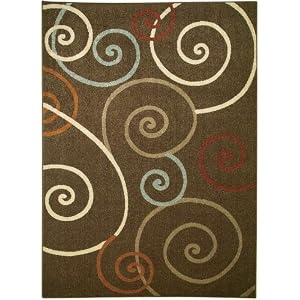 Cyclone Area Rug, 5'3x7'3, BROWN